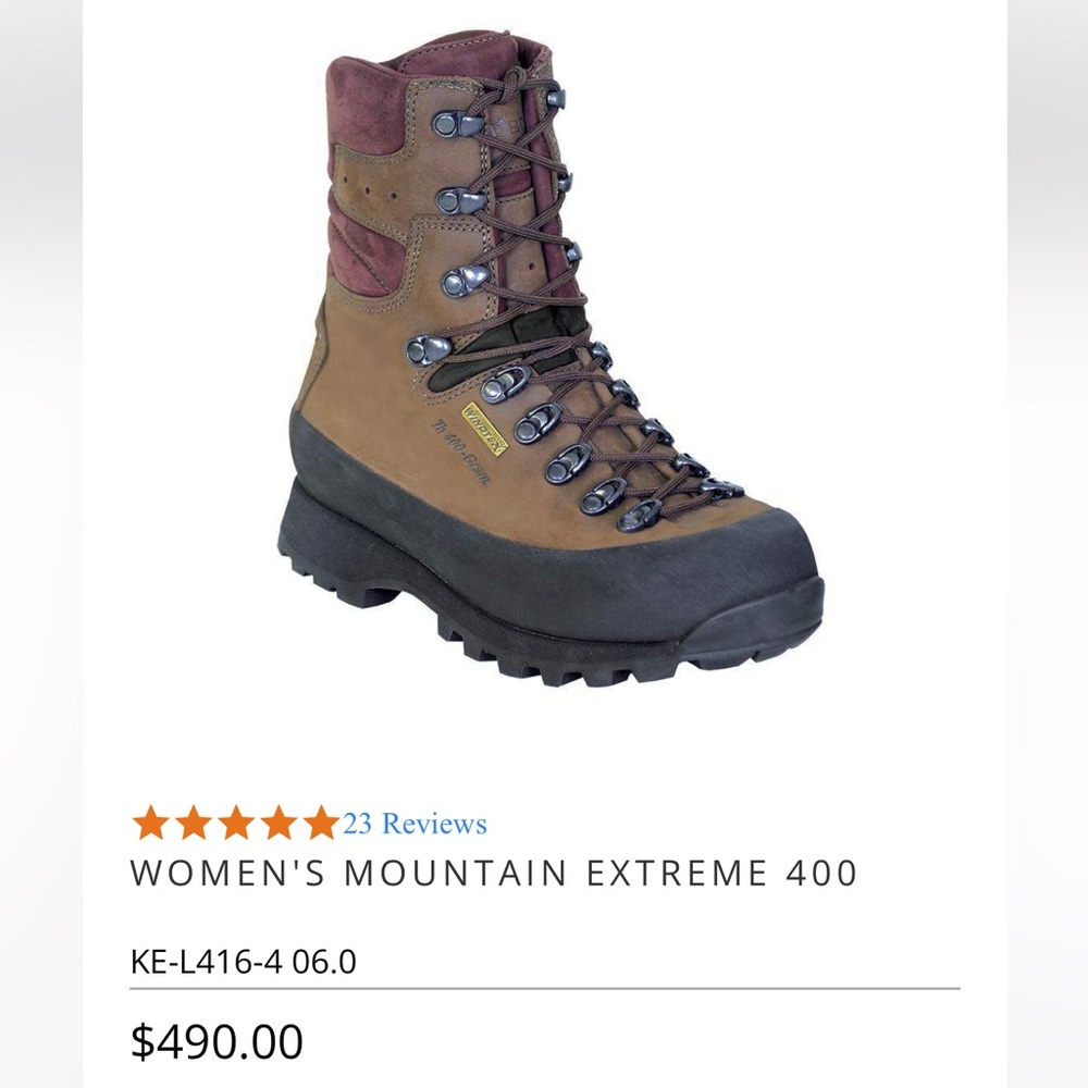 Women’s Kenetrek Mountain Extreme Insulated Hiking Boots Size 6.5